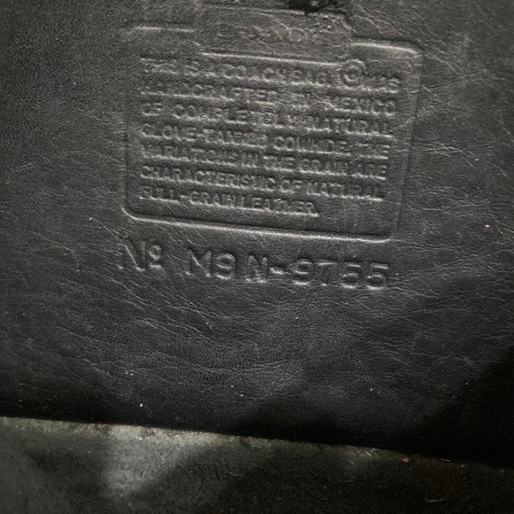 Coach vintage black leather pocket purse 9755 rare made in Mexico - Picture 10 of 11